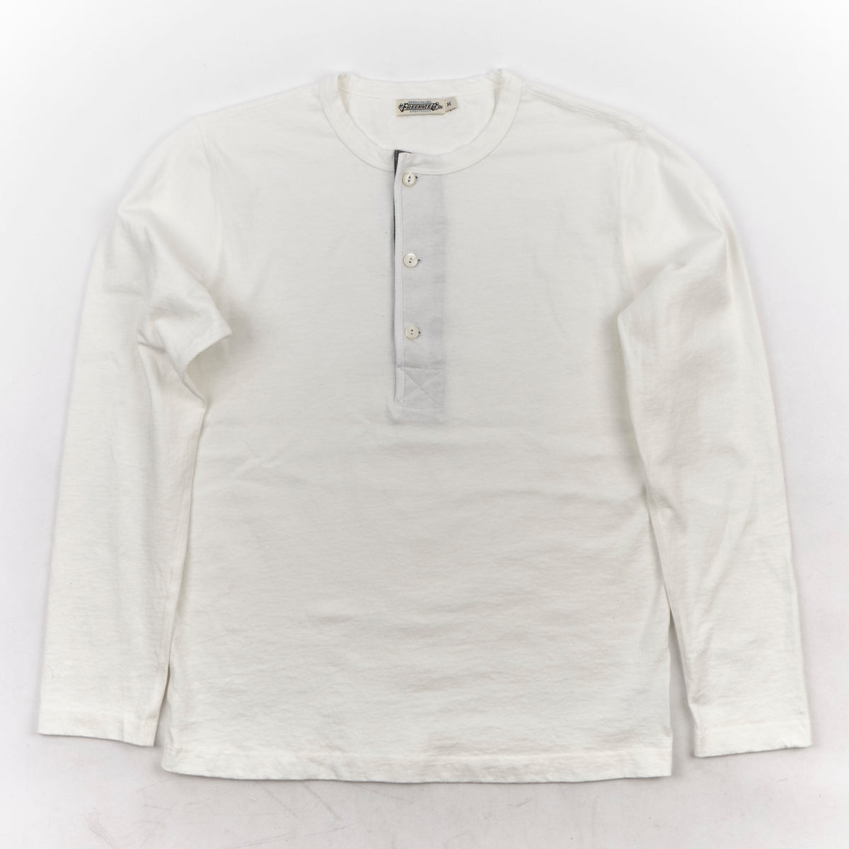 13 Ounce Henley L/S <span>White</span>