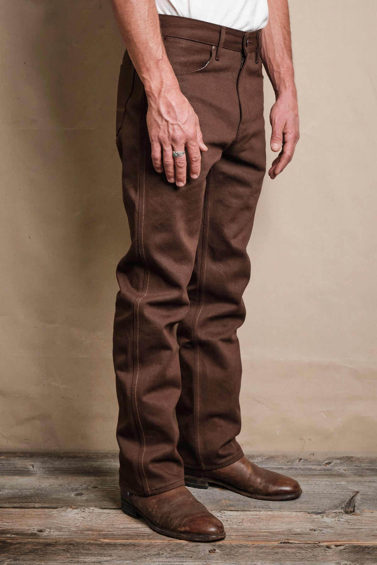 Wilkes Western 15 Ounce Dark Brown Denim