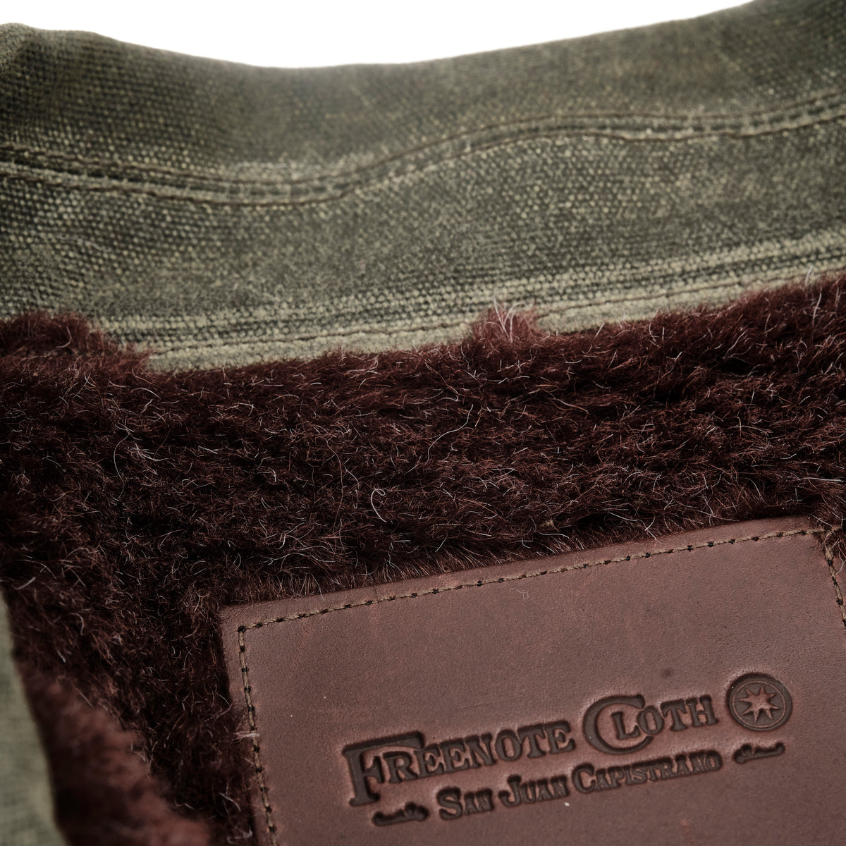 Riders Jacket Heavy Waxed Canvas Olive Alpaca