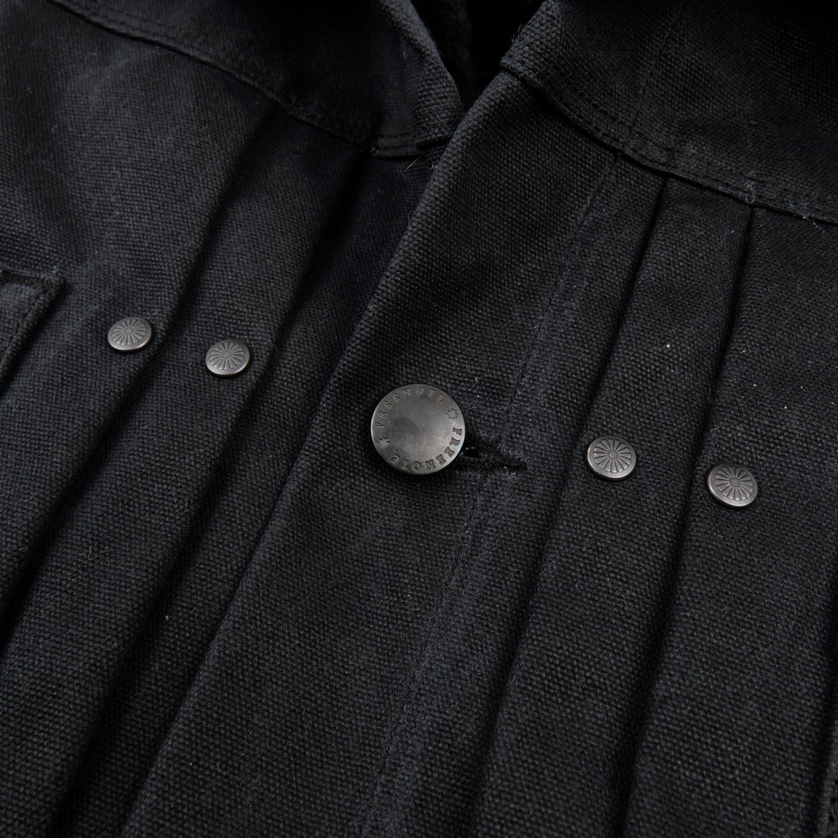 Riders Jacket Heavy Waxed Canvas Black Alpaca