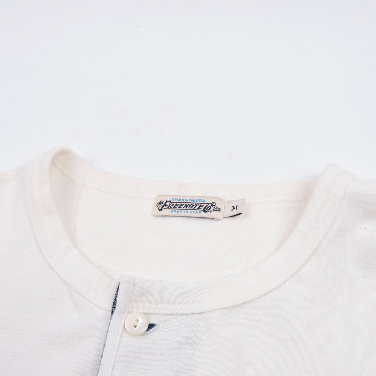 13 Ounce Henley L/S <span>White</span>