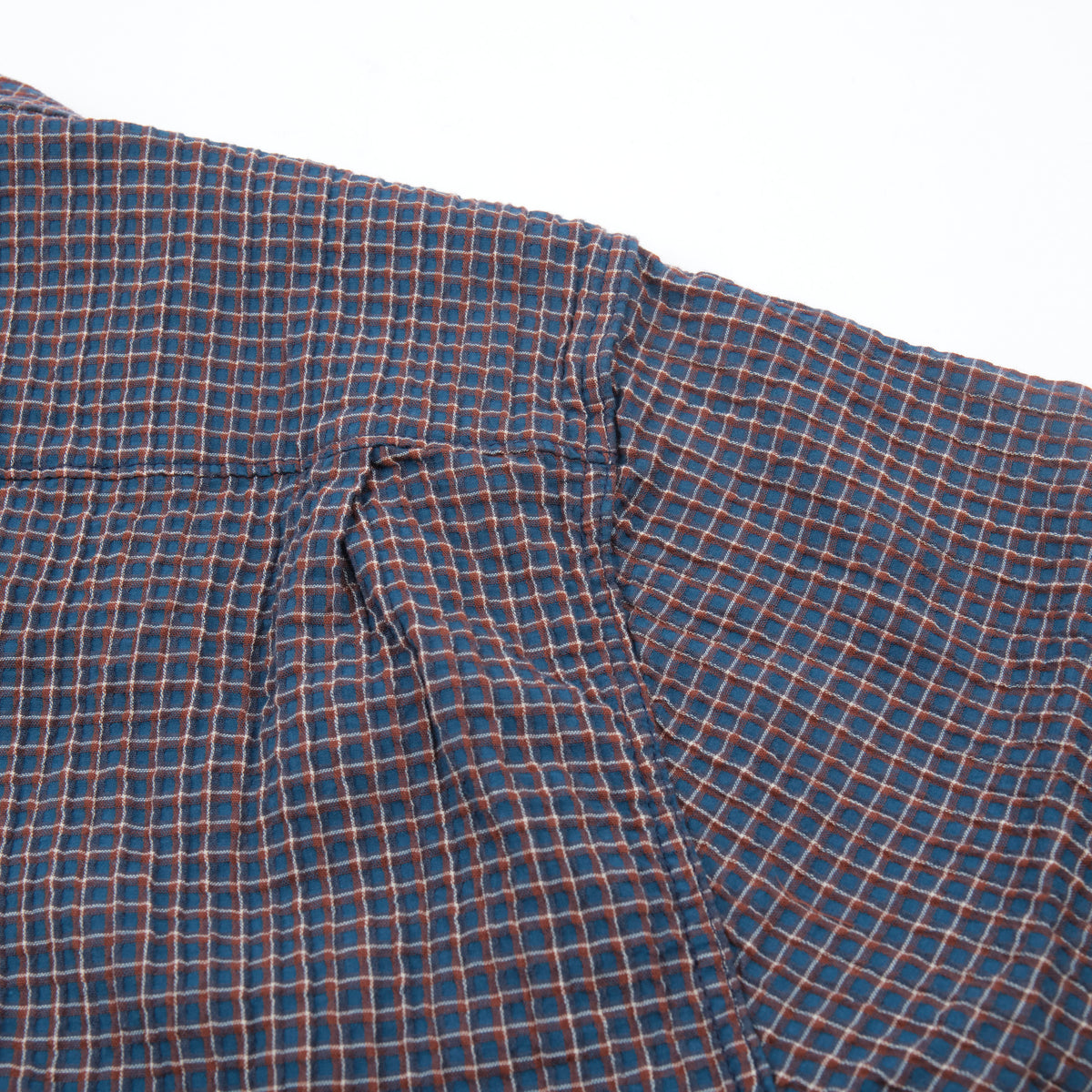 Cayucos Seersucker Blue Plaid
