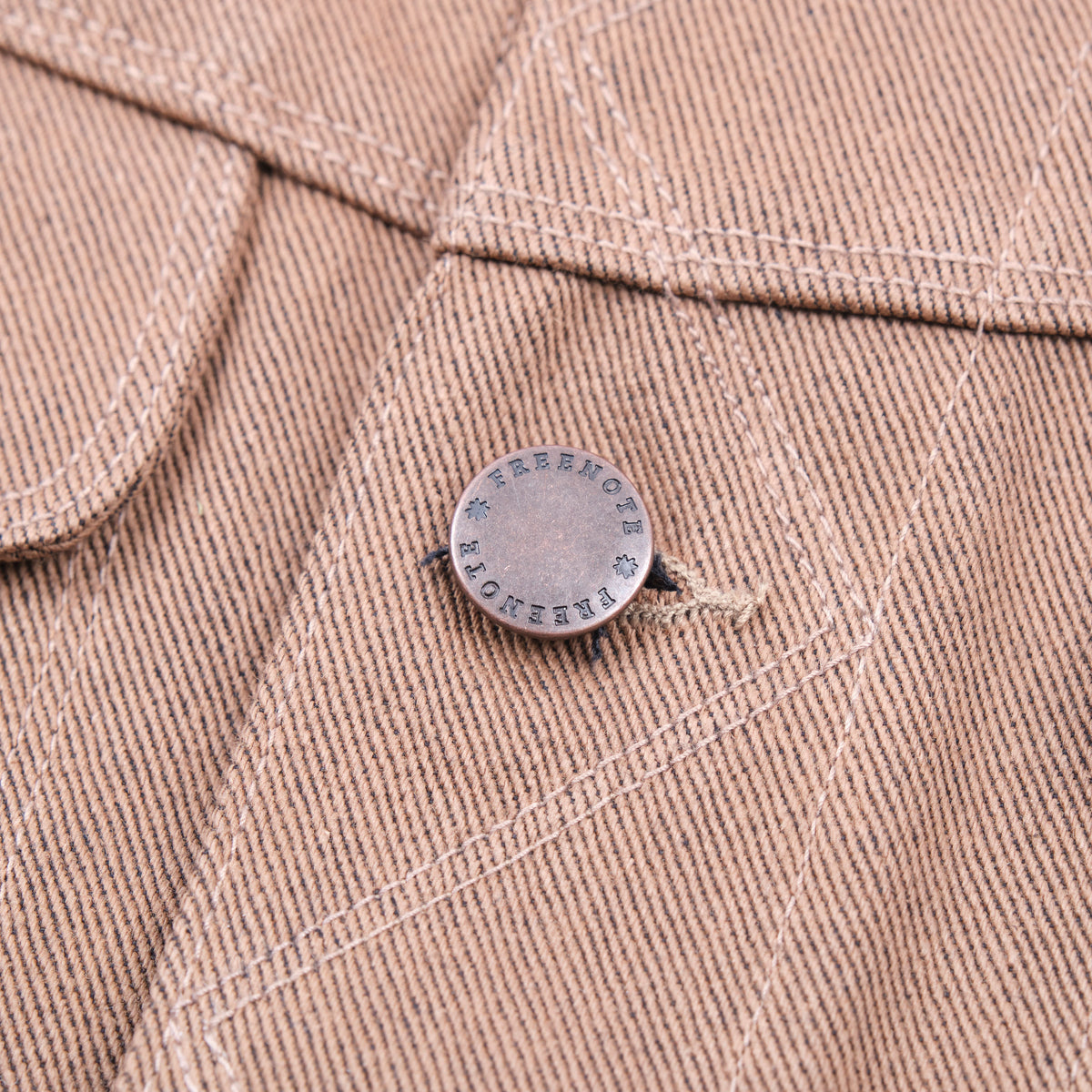 High Low 15 Ounce Brown Denim Jacket