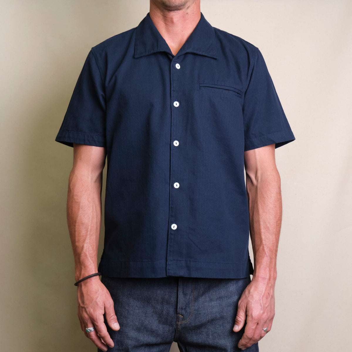 Cayucos Navy Herringbone