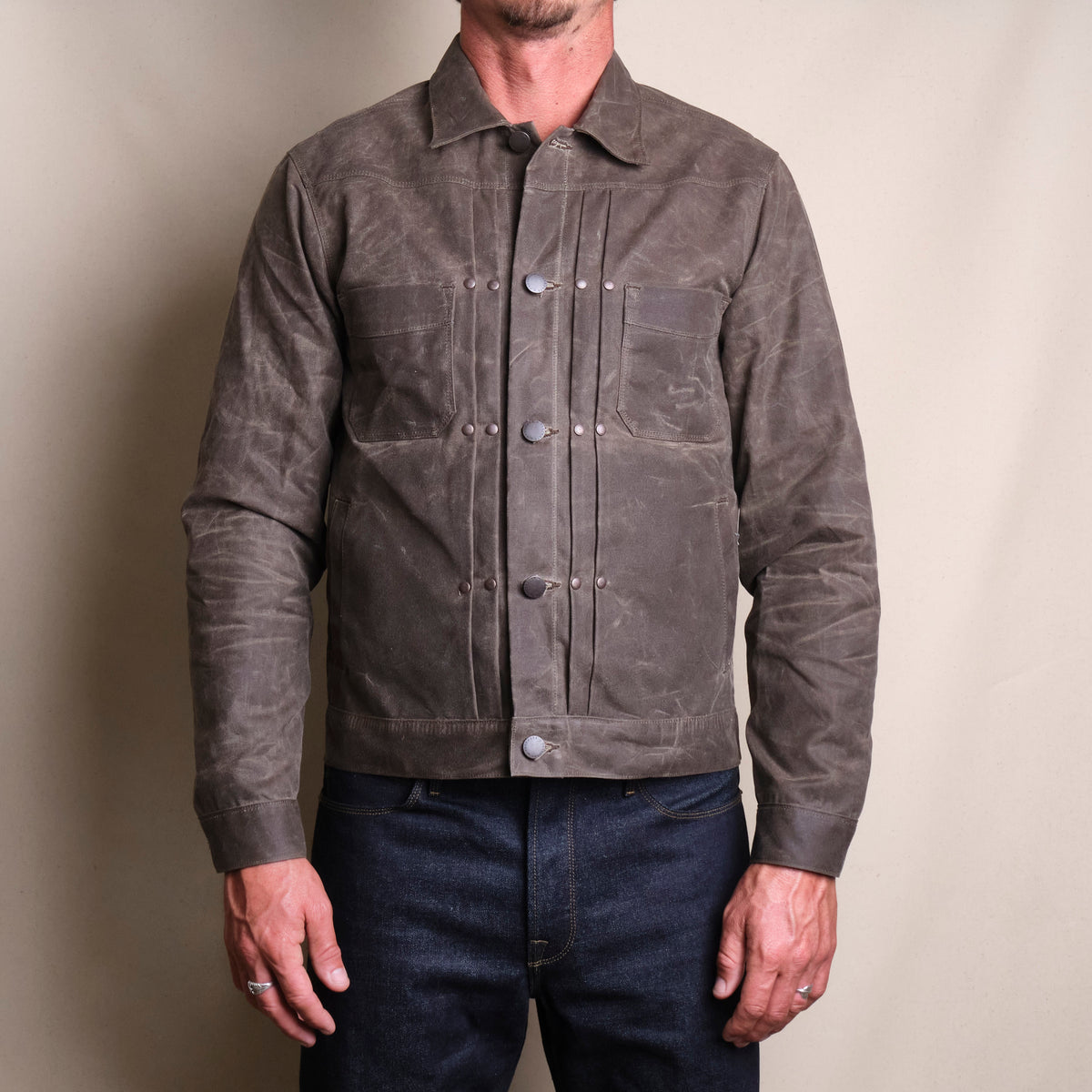 Riders Jacket Waxed Canvas <span>Oak</span>