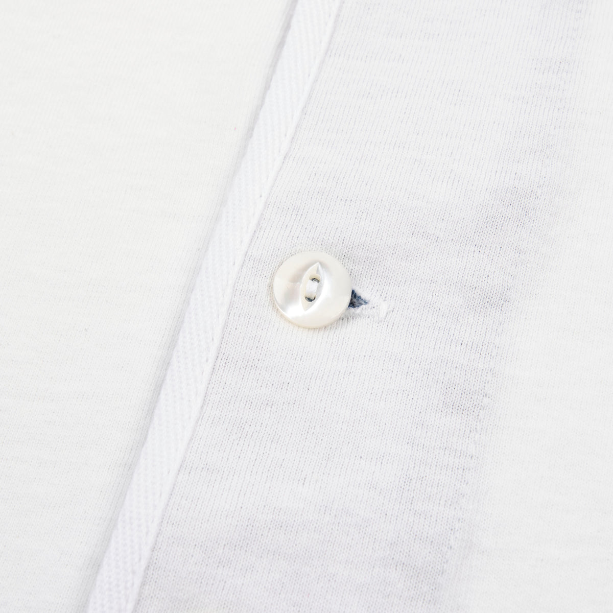 9 Ounce Henley L/S White