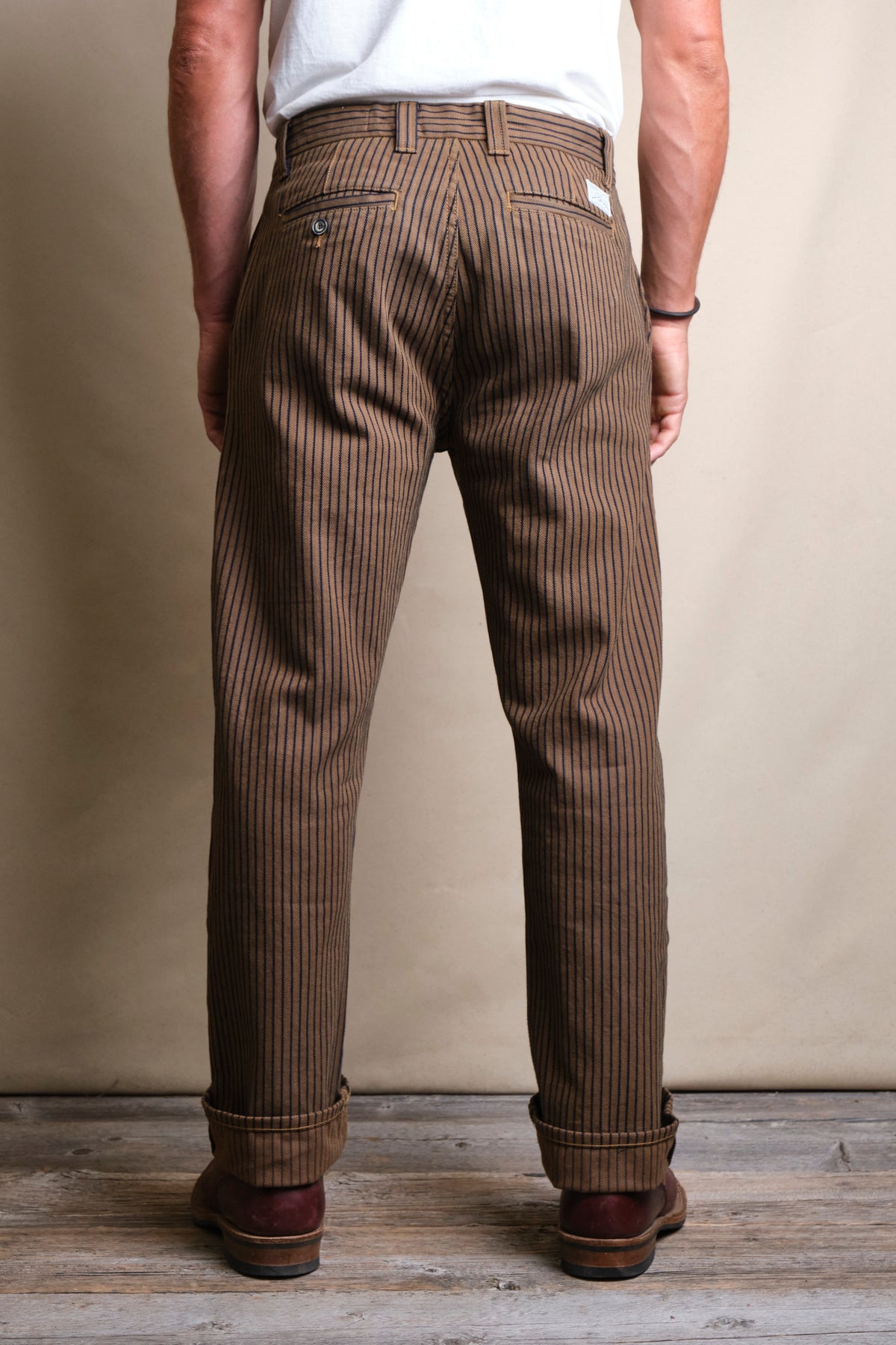 Deck Pant Brown Herringbone Dobby