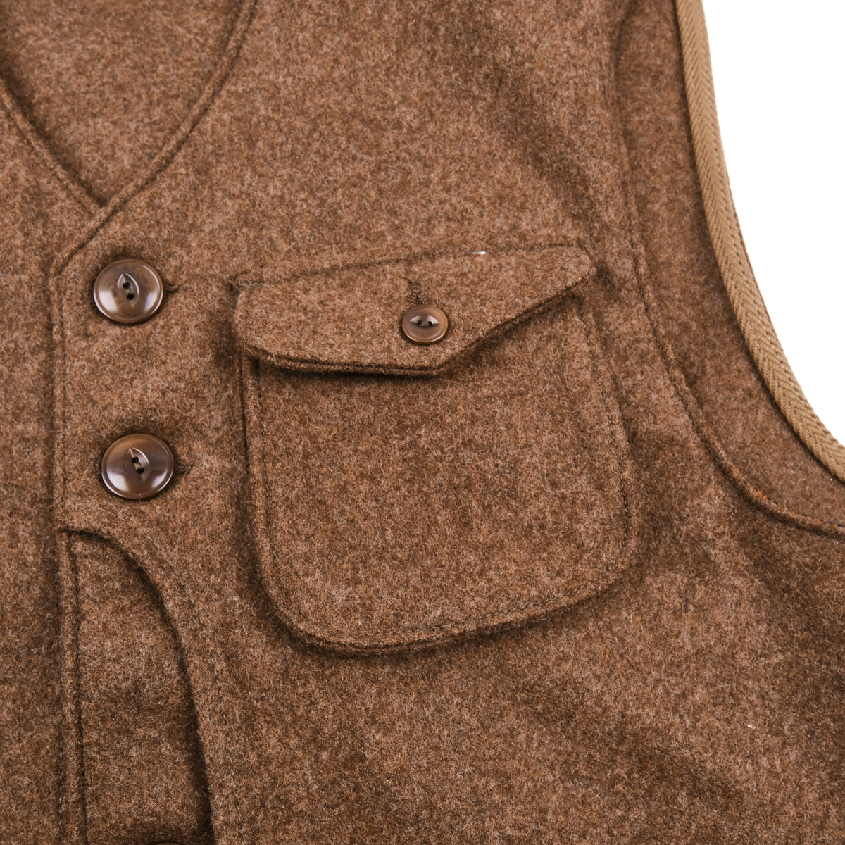 Keynot Brown Wool Hunting Vest