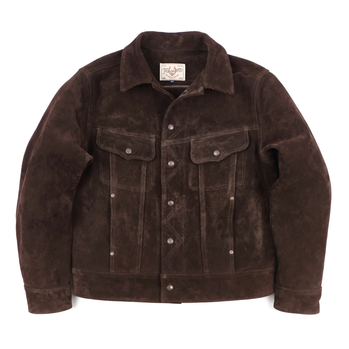 High Low 1.4mm Chocolate Suede Jacket