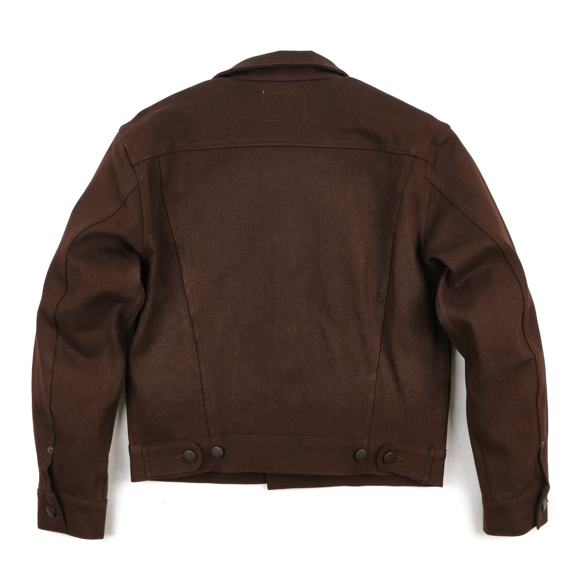High Low 15 Ounce Dark Brown Denim Jacket