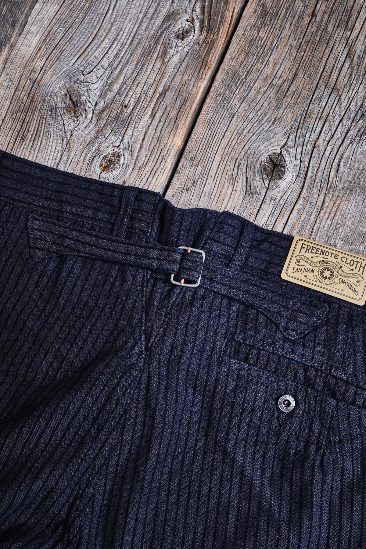 Western Pant Indigo Herringbone Dobby