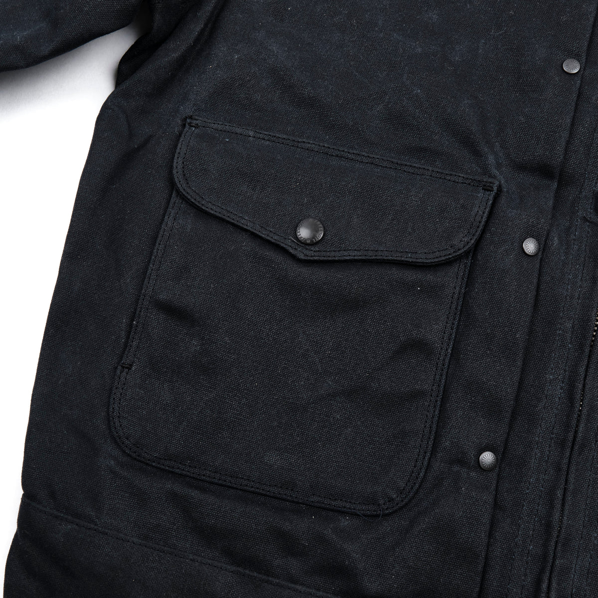 Faro Black Heavy Waxed Canvas Blue Plaid