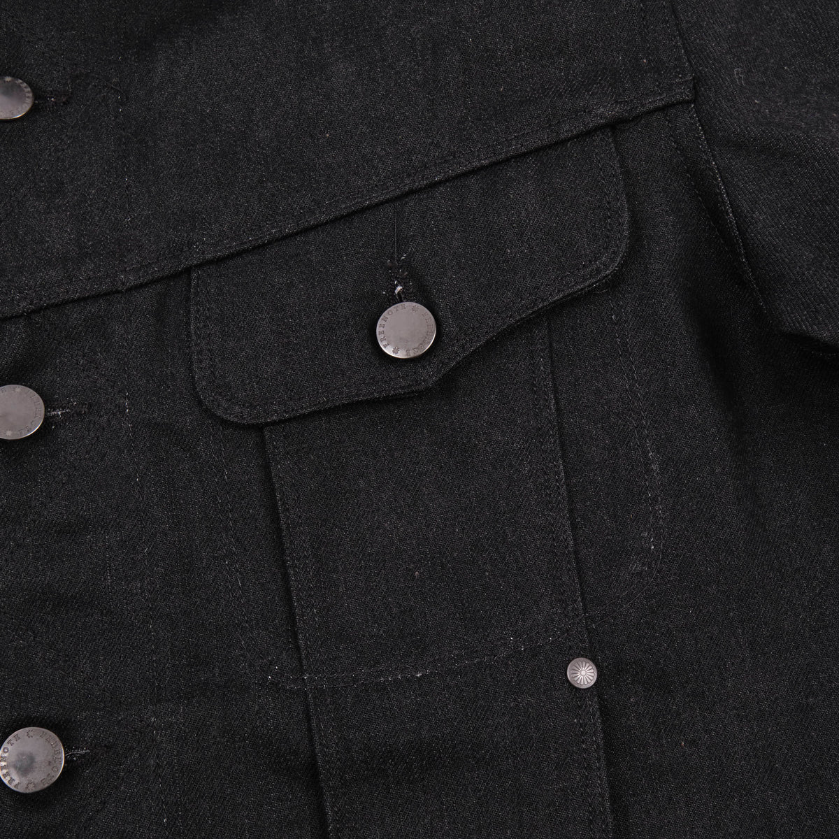 High Low 14.25 Ounce Black Grey Denim Jacket