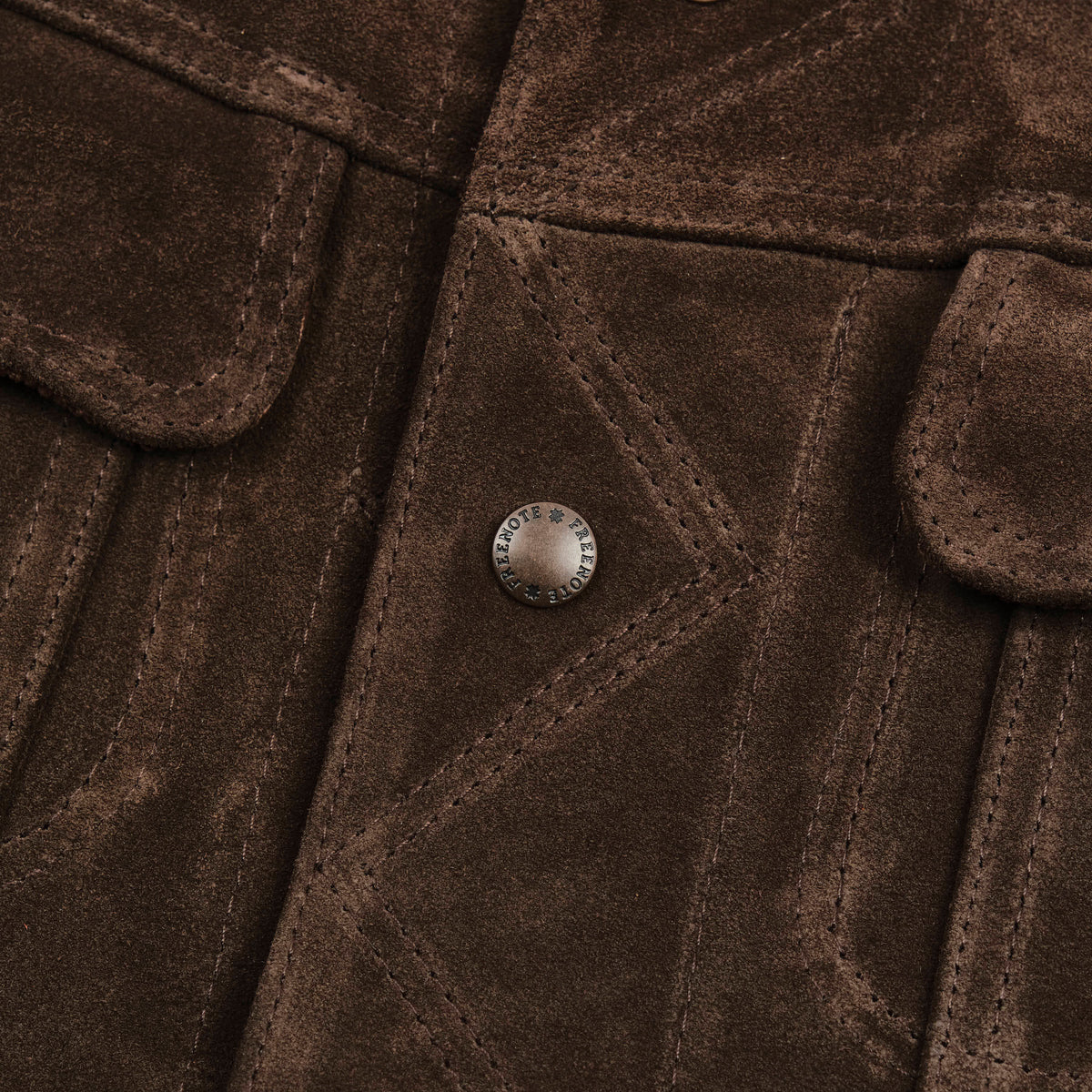 High Low 1.4mm Chocolate Suede Jacket