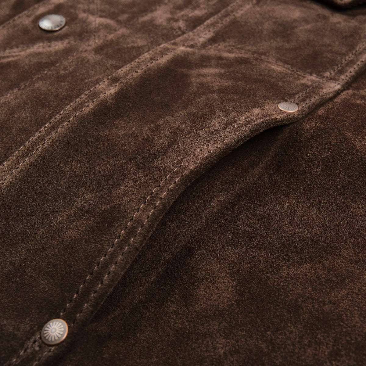 High Low 1.4mm Chocolate Suede Jacket