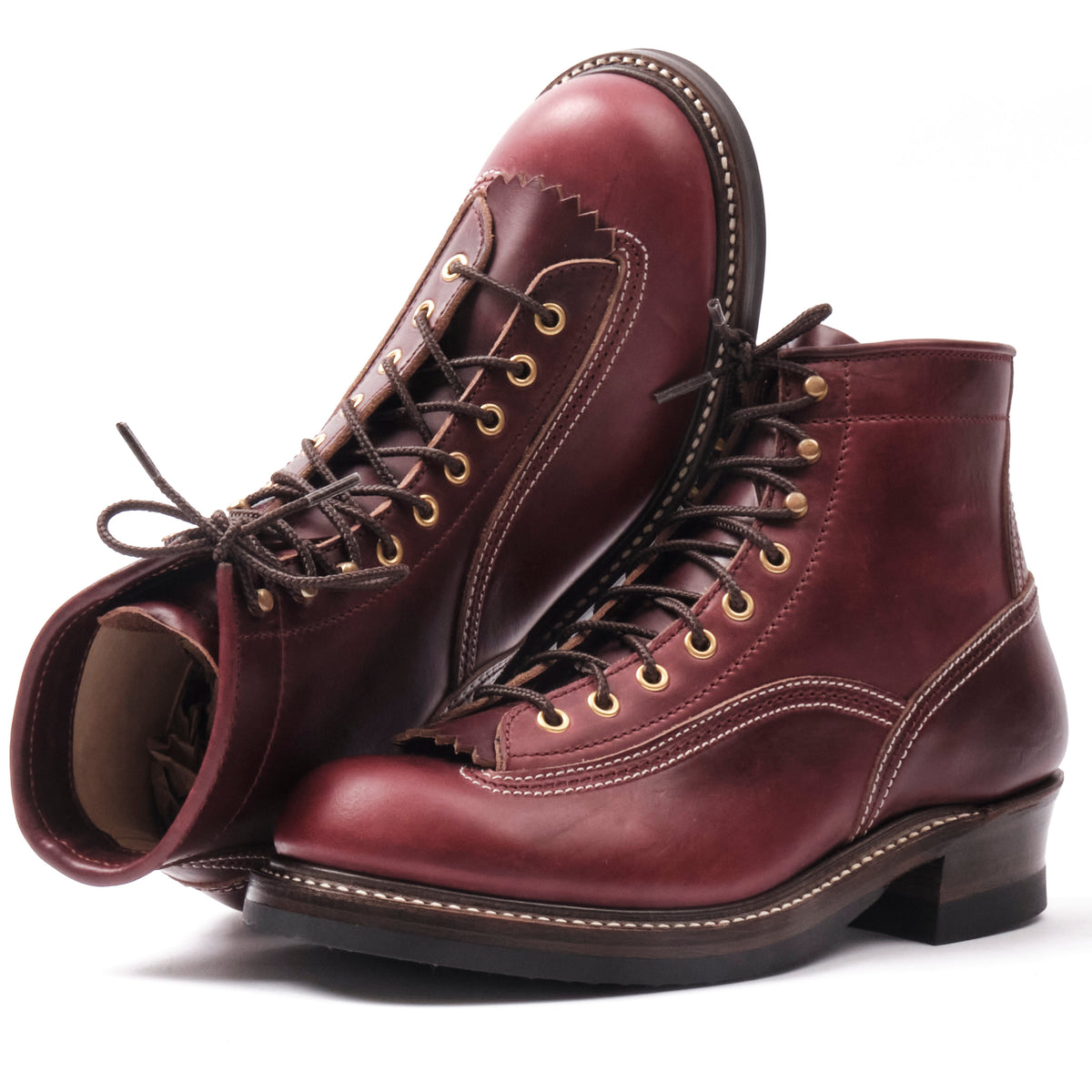 John Lofgren Donkey Puncher Boots Horween Burgundy Chromexcel