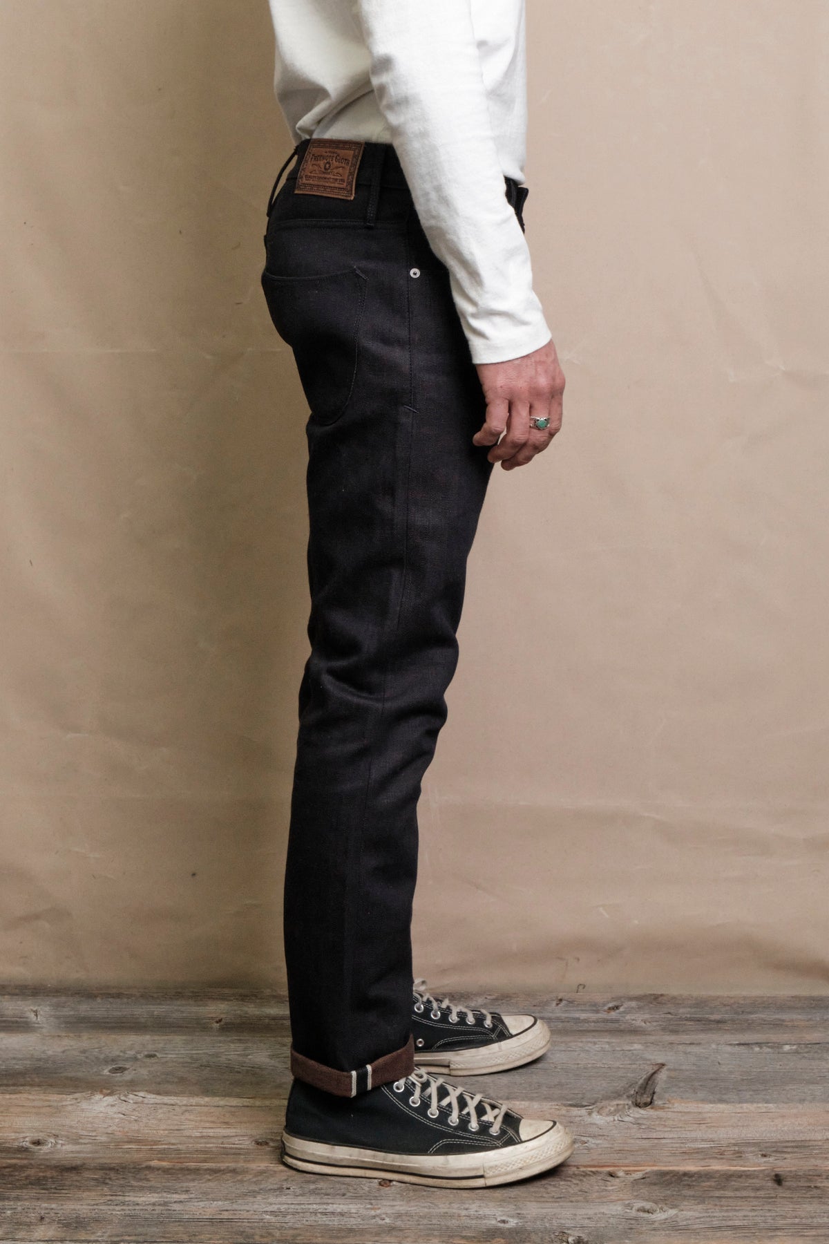Avila Slim Taper <span> 16 ounce Indigo Brown Denim</span>