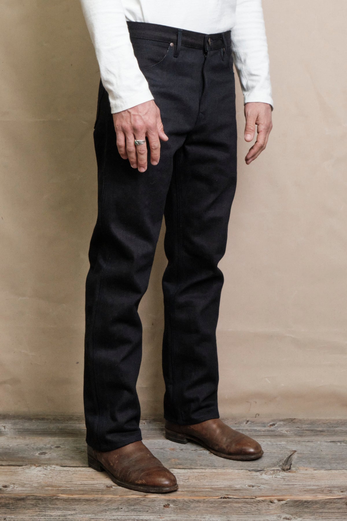 Wilkes Western <span>16 Ounce Indigo Brown Denim </span>