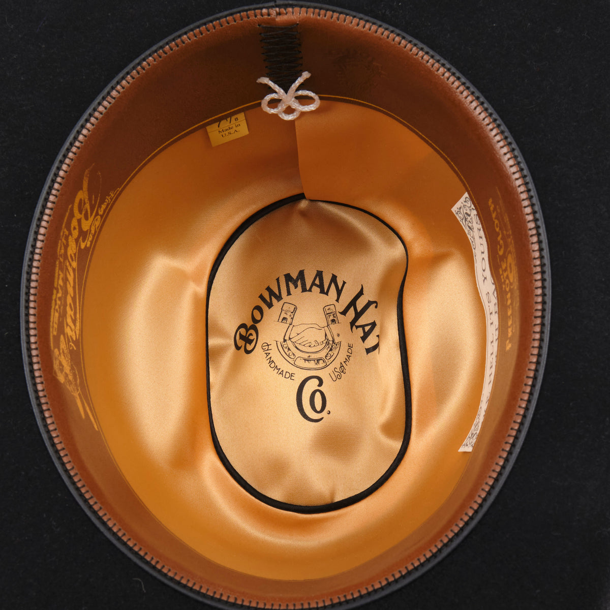 Bowman Hat Co. x Freenote Cloth Cattleman Western Hat Black