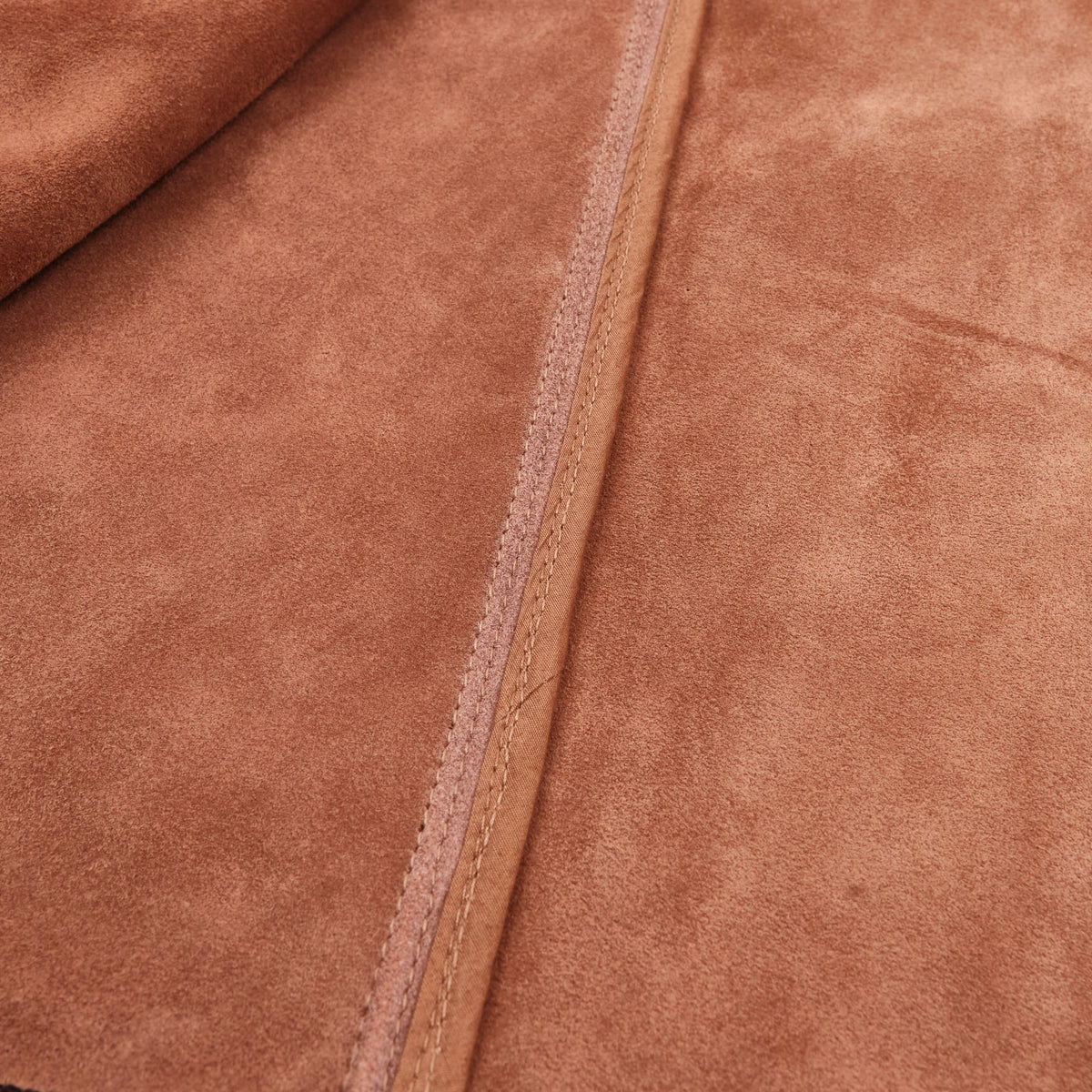 High Low 1.4mm Tobacco Suede Jacket
