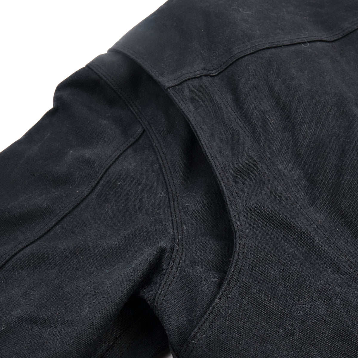 Riders Jacket Heavy Waxed Canvas Black Alpaca