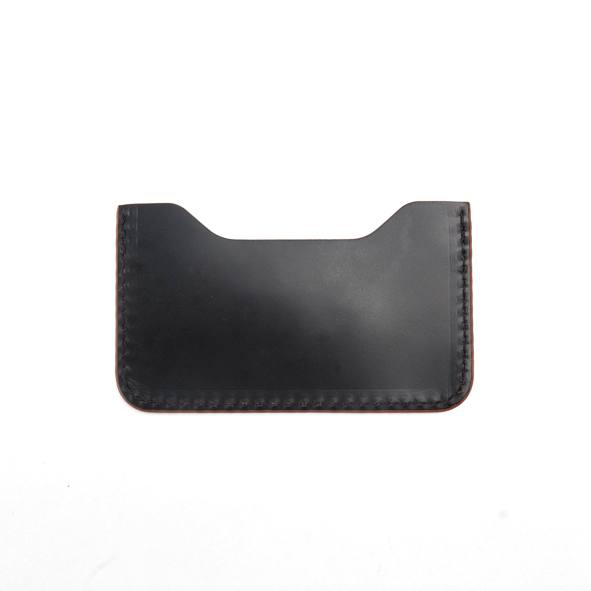 GOLDEN AGE SUPPLY CO. - MARYAM SHELL CORDOVAN NERO - MINIMALIST CARD WALLET