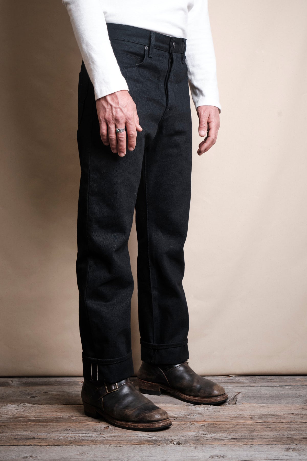 Belford Straight 17 Ounce Black Denim