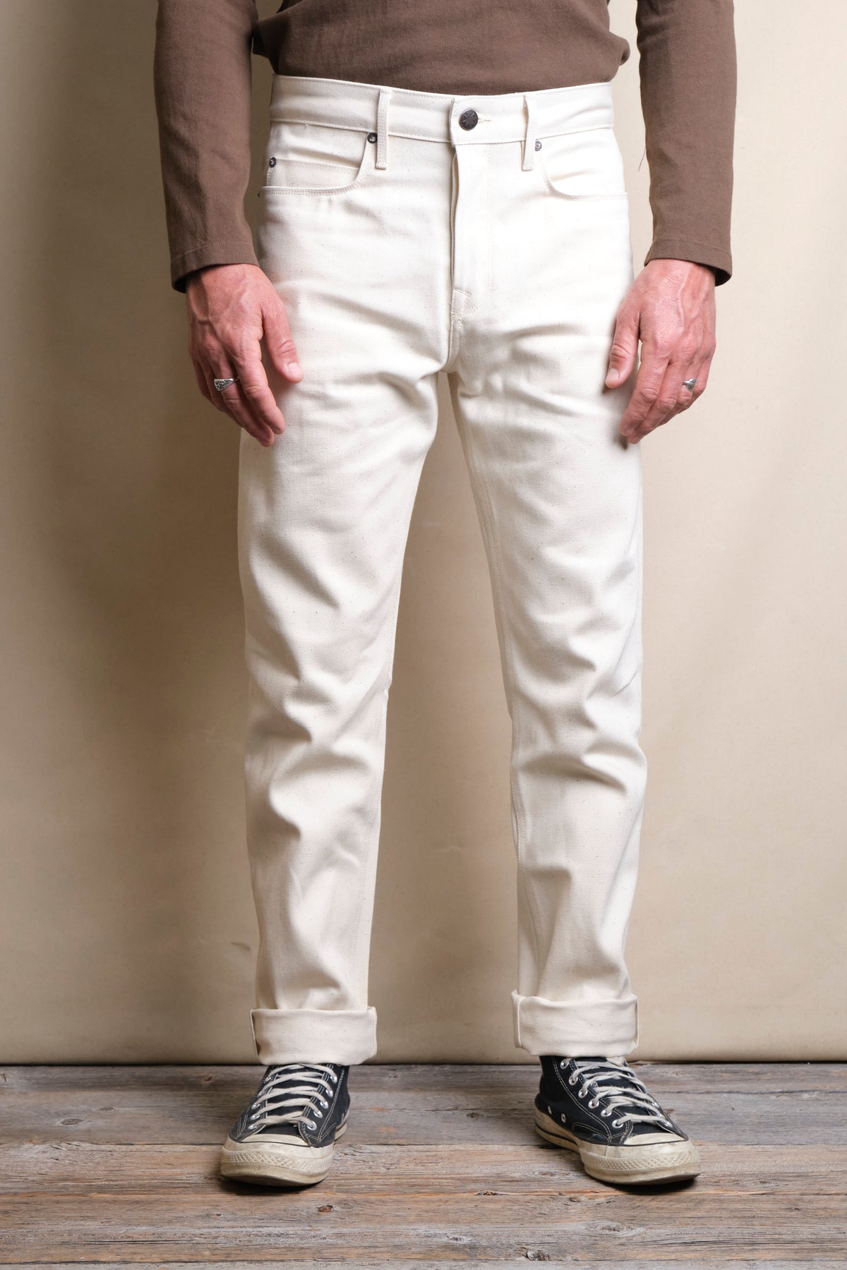 Portola Classic Taper 14 Ounce Ecru Denim