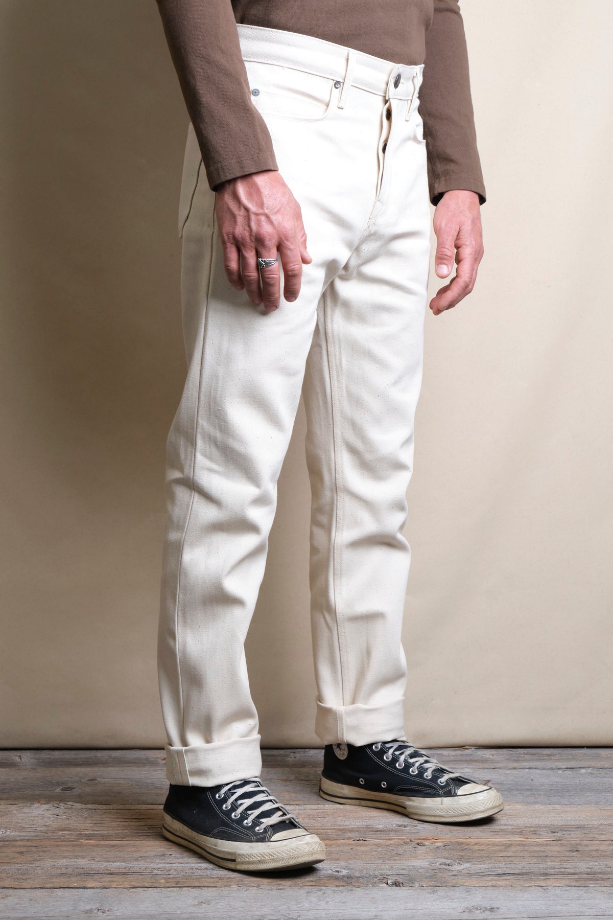 Portola Classic Taper 14 Ounce Ecru Denim