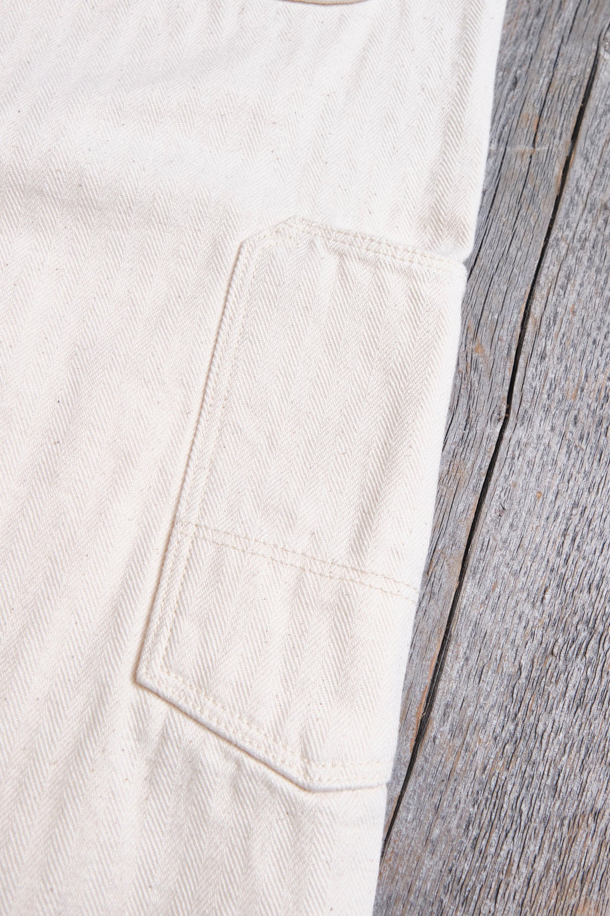 Ortega Pant 13 Ounce Natural Herringbone