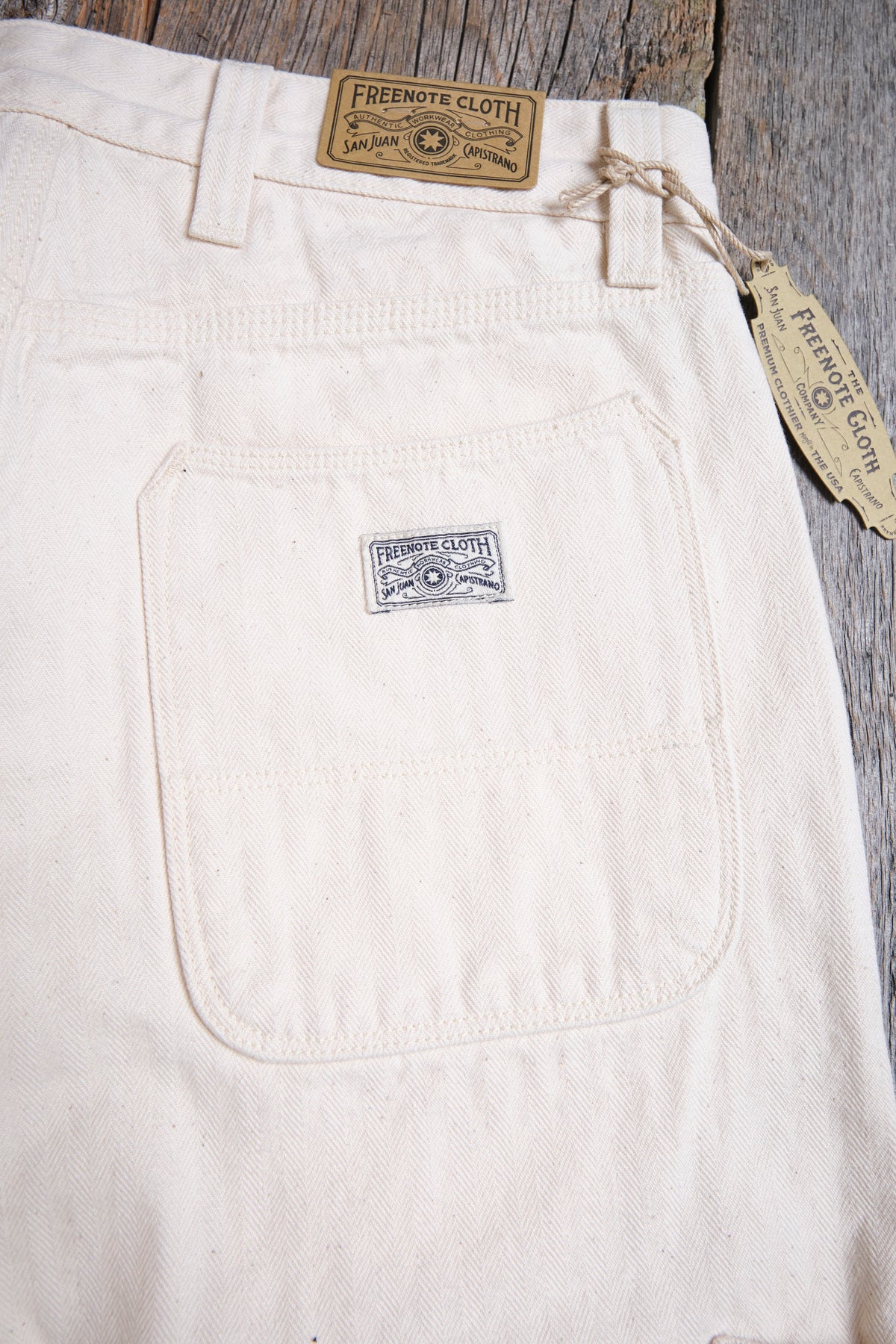 Ortega Pant 13 Ounce Natural Herringbone