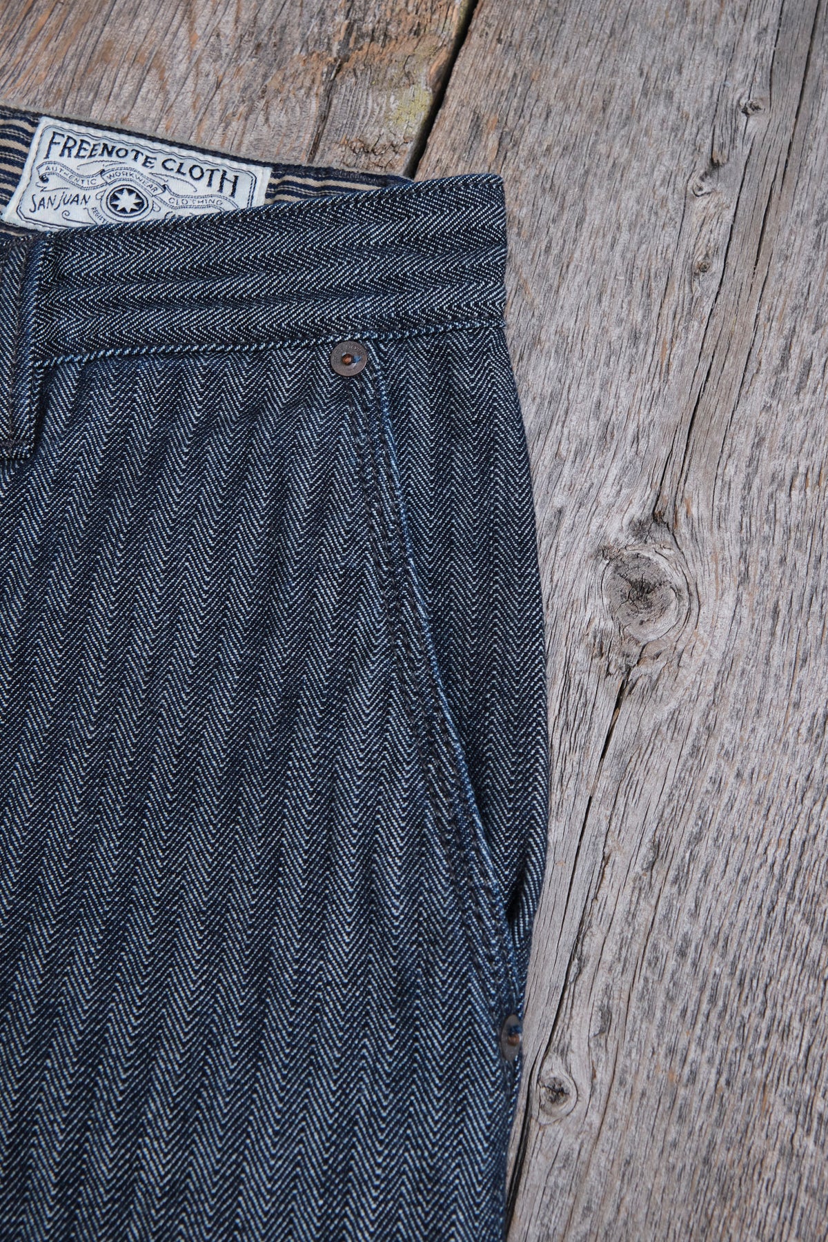 Ortega Pant 13 Ounce Grey Herringbone
