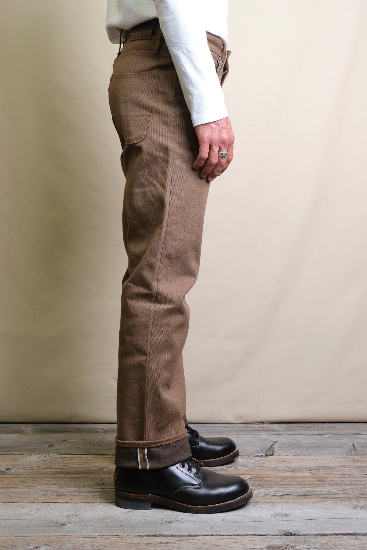 Trabuco Classic Straight <span> 15 Ounce Brown Denim </span>