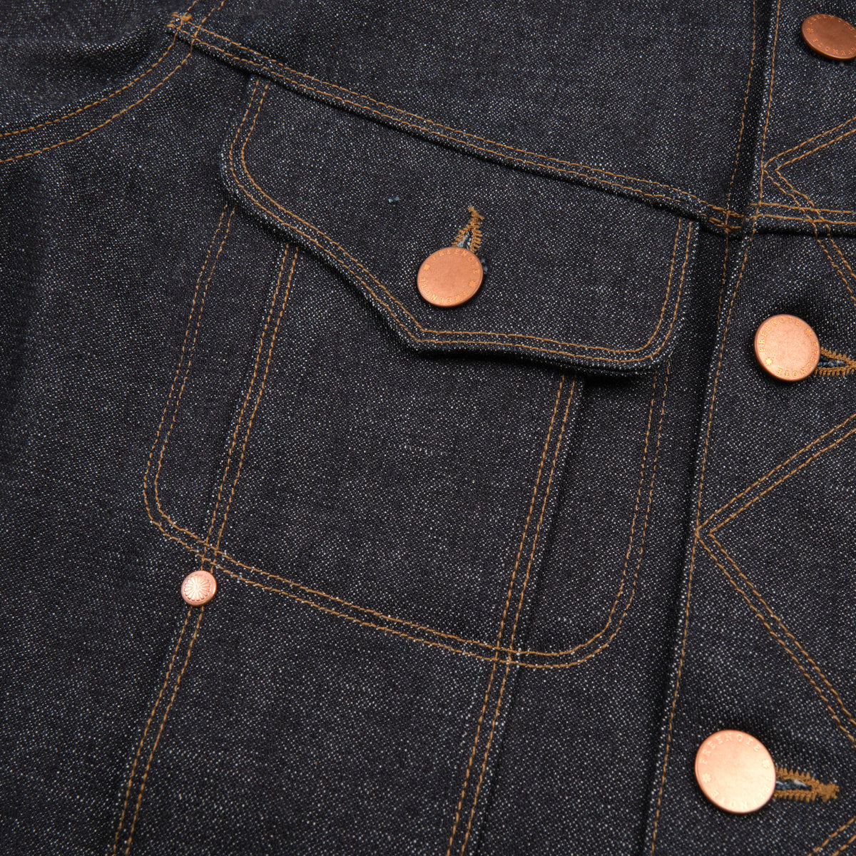 High Low Denim Jacket Broken Twill