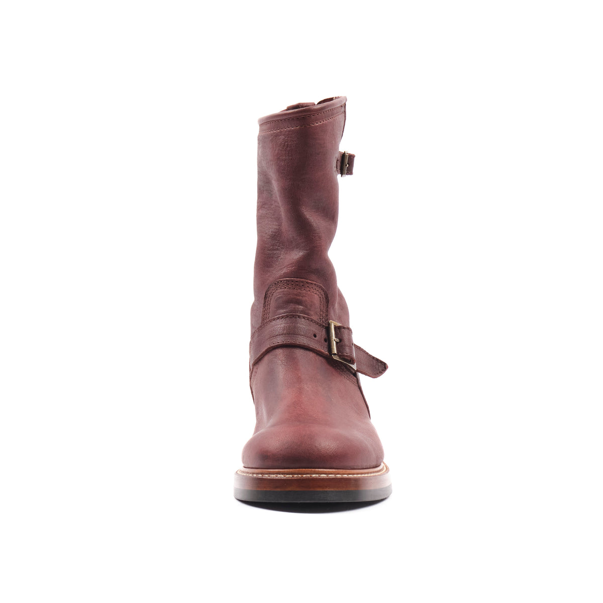 John Lofgren Wabash Engineer Boots Burnt Burgundy Ezo Deerskin
