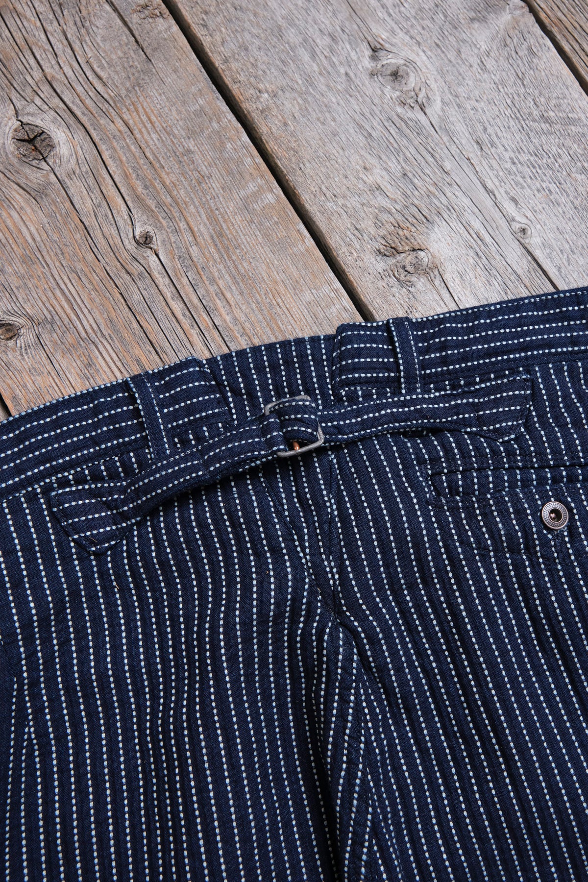Western Pant Blue Dobby Stripe