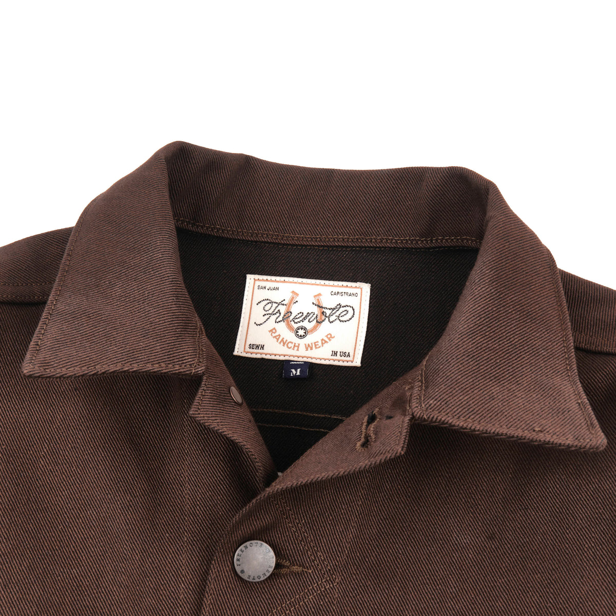 High Low 15 Ounce Dark Brown Denim Jacket