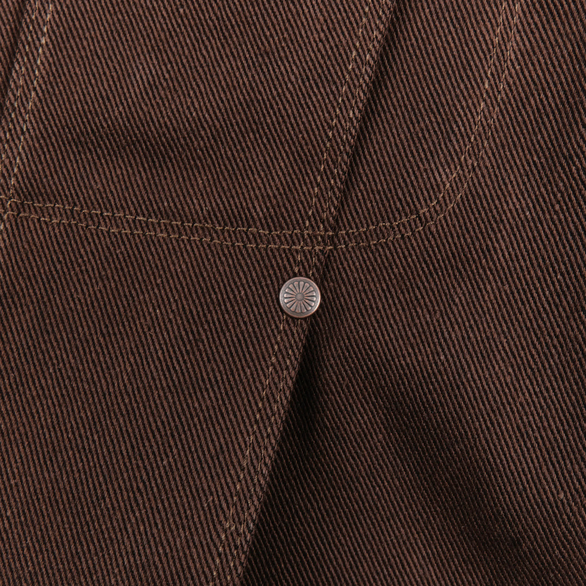 High Low 15 Ounce Dark Brown Denim Jacket
