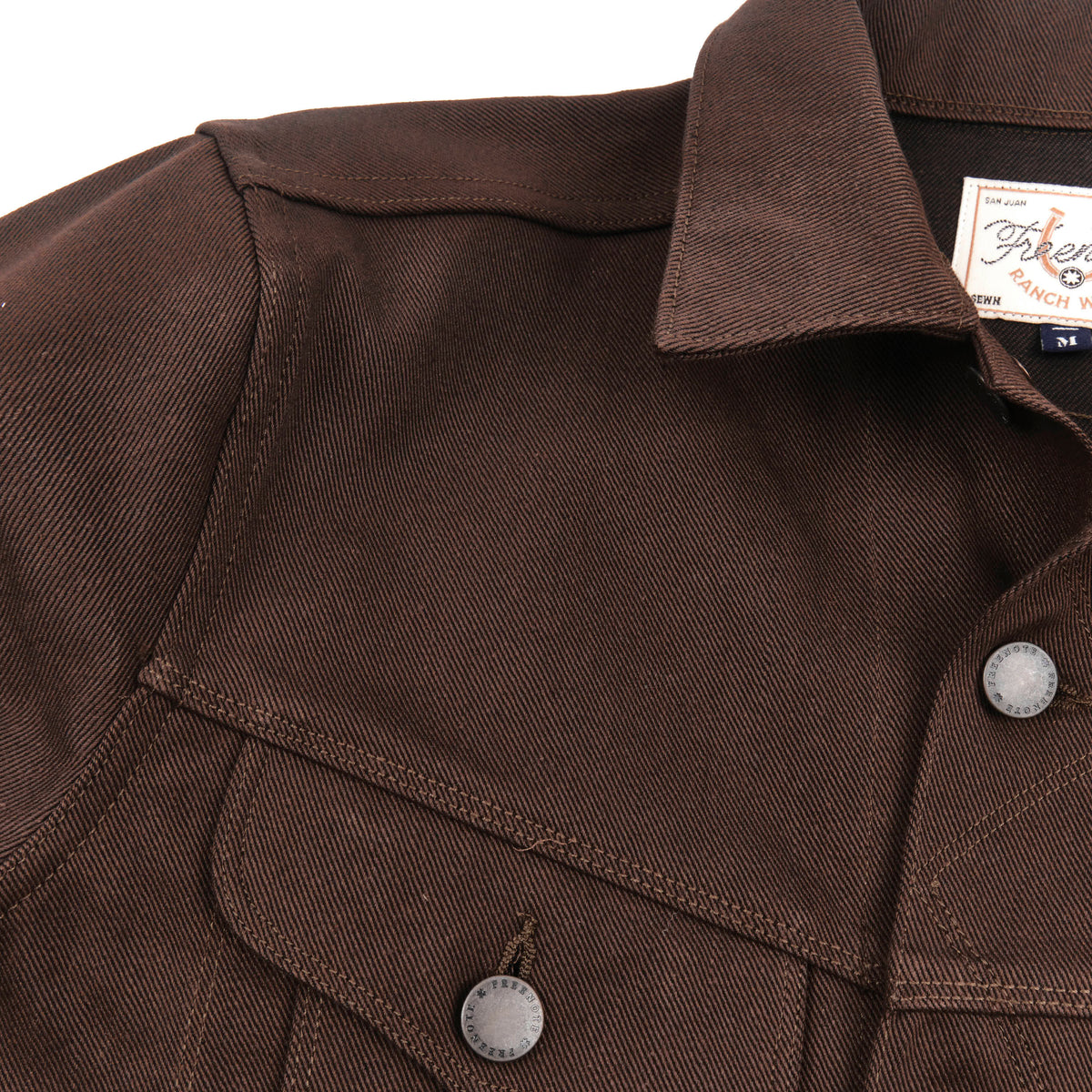 High Low 15 Ounce Dark Brown Denim Jacket