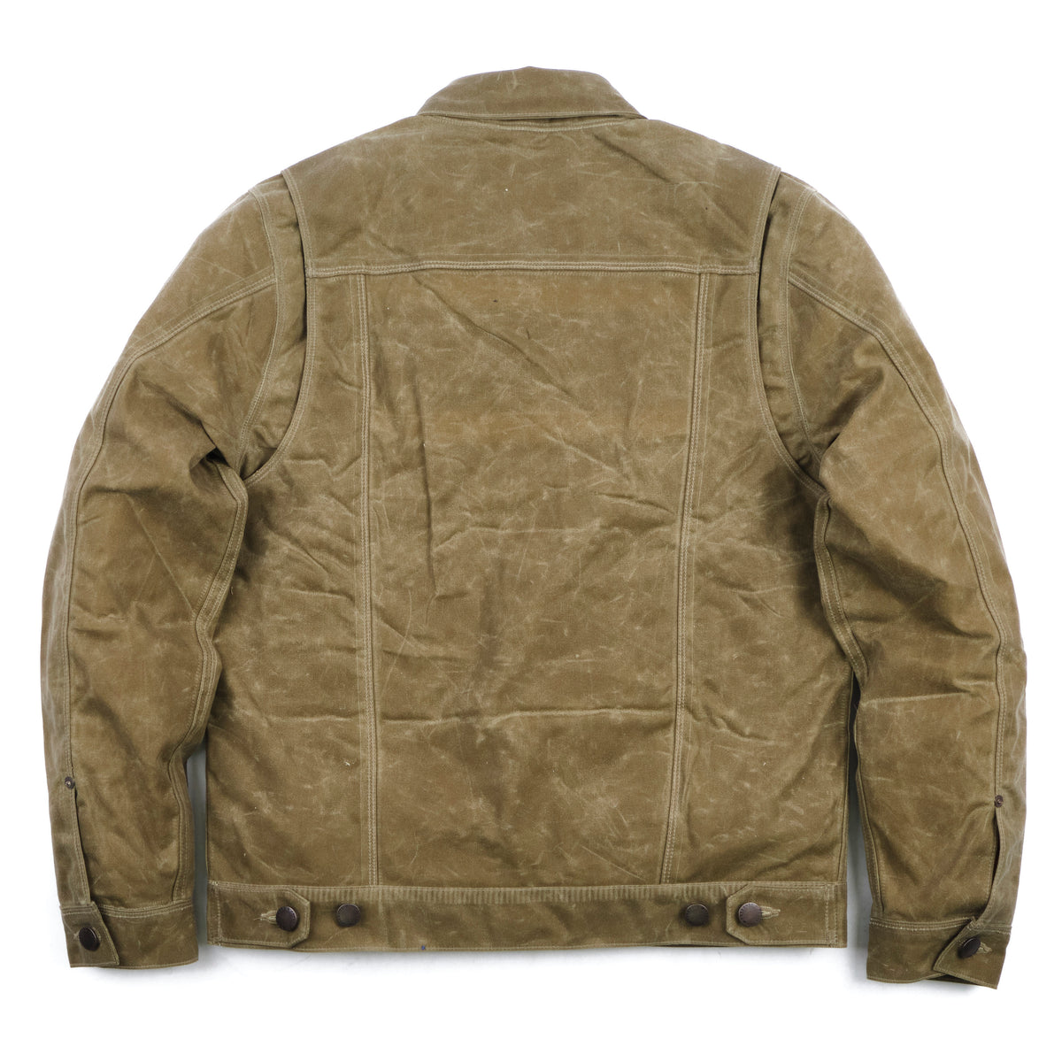 Riders Jacket Waxed Canvas Tobacco Red Interior