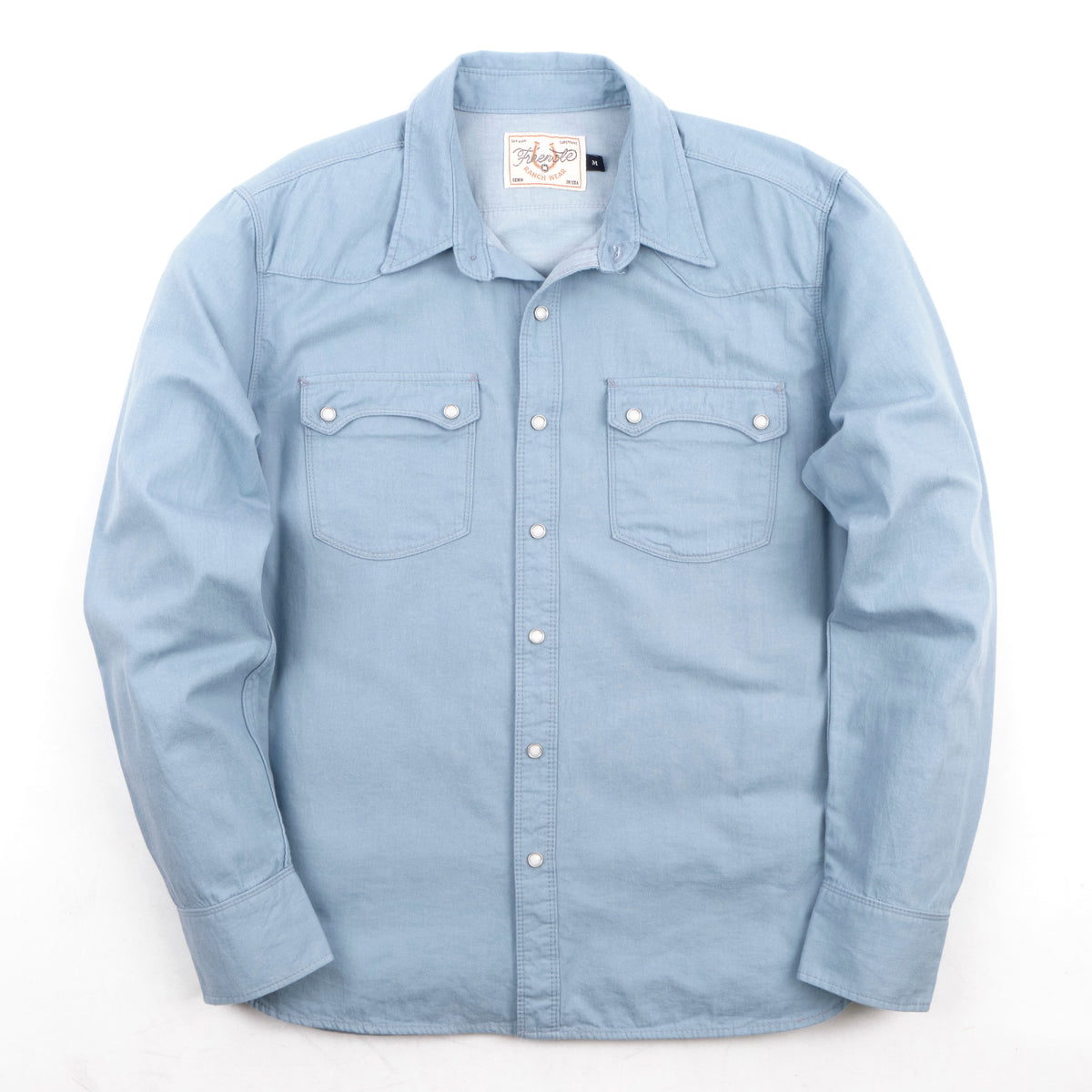 Modern Western Clear Blue Chambray