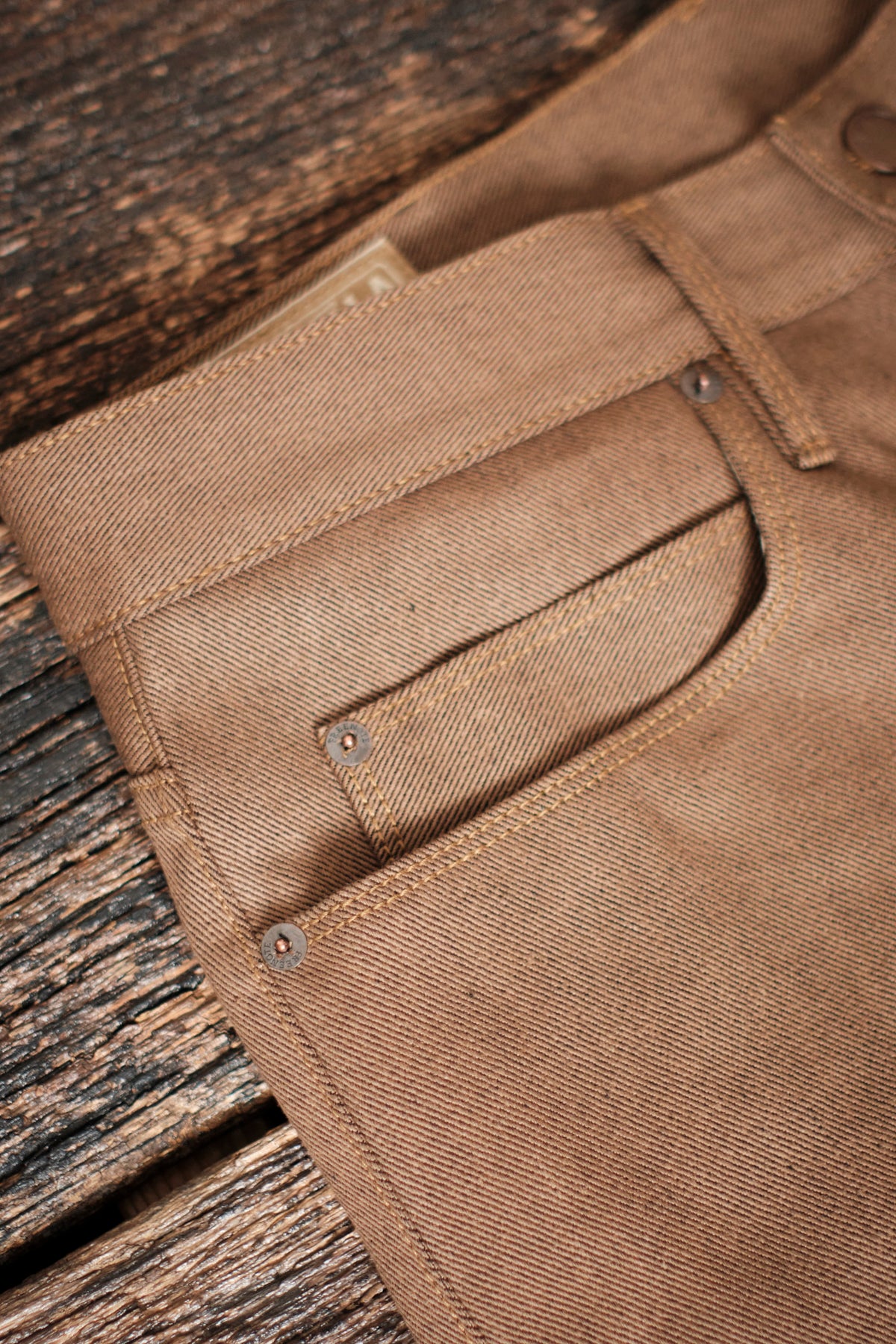 Portola Classic Taper <span> 15 Ounce Brown Denim </span>