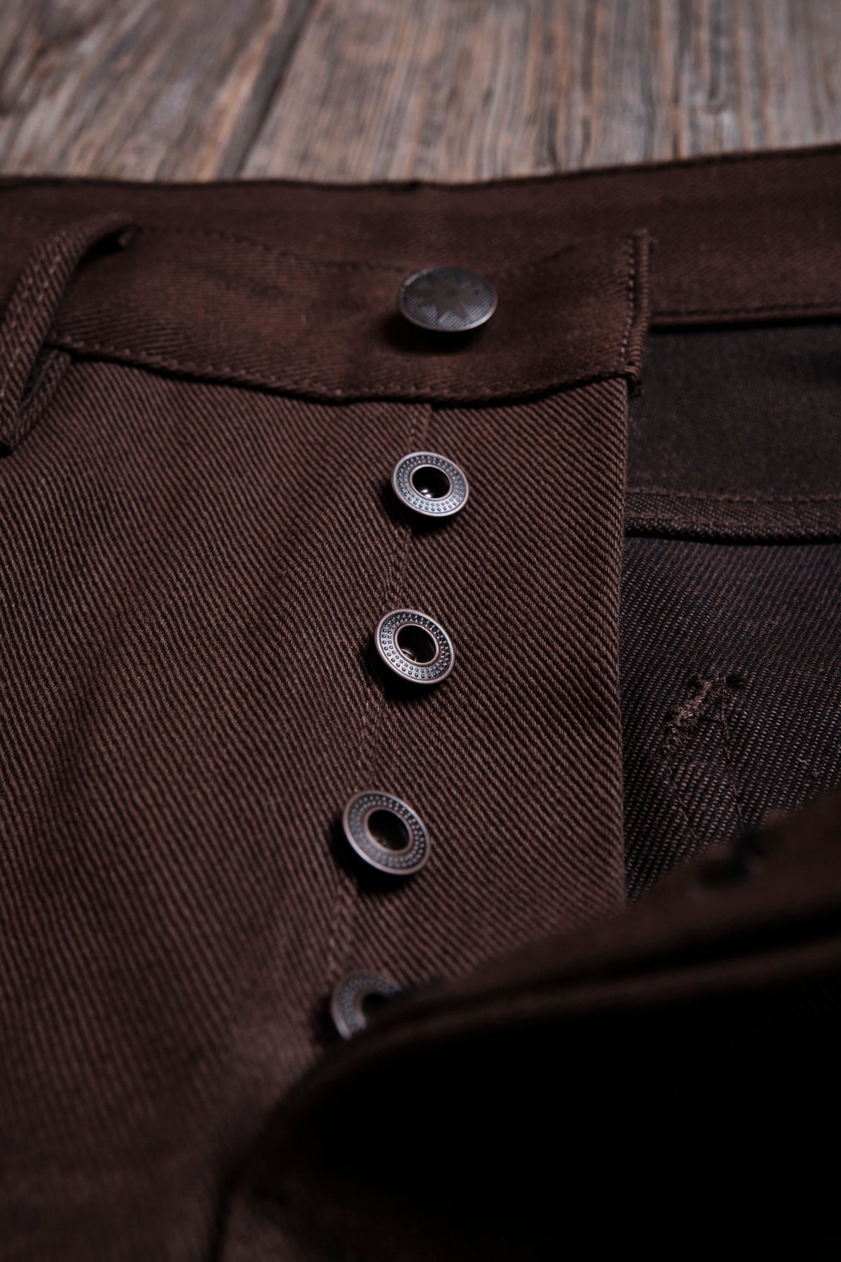 Belford Straight 15 ounce Dark Brown Denim