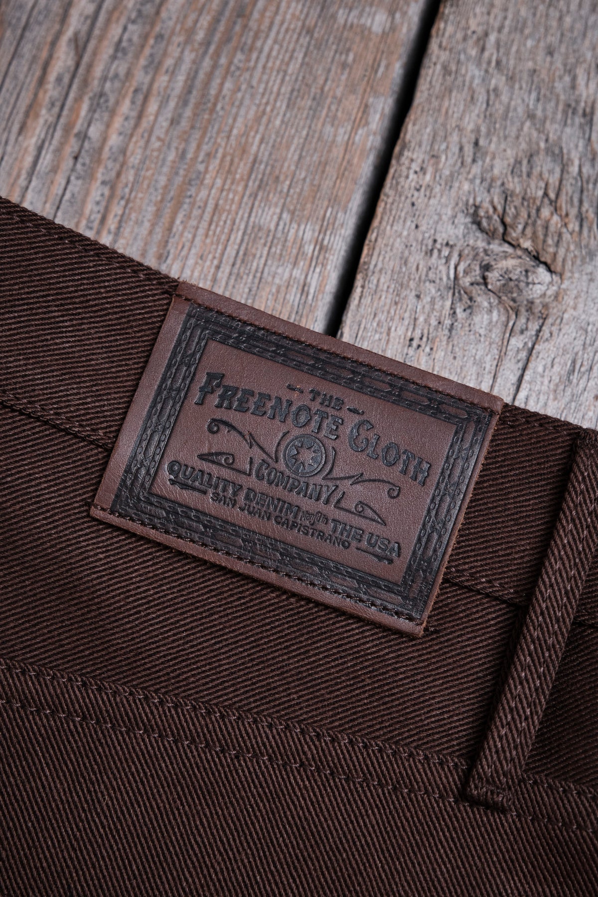 Belford Straight 15 ounce Dark Brown Denim