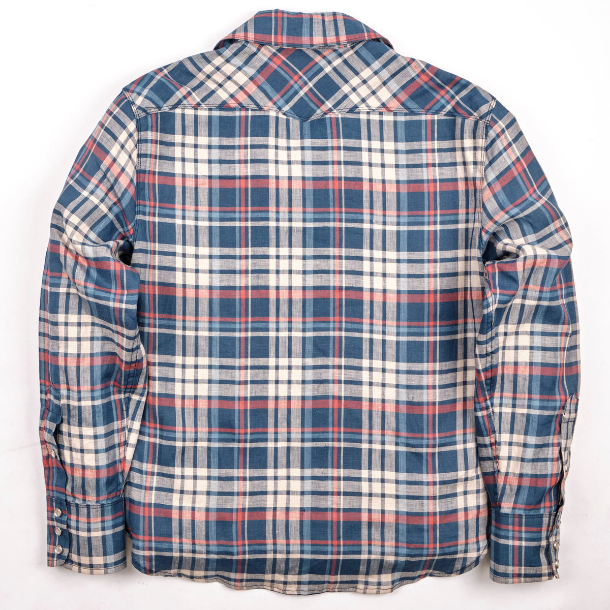 Western Scout Kingfisher Blue Plaid