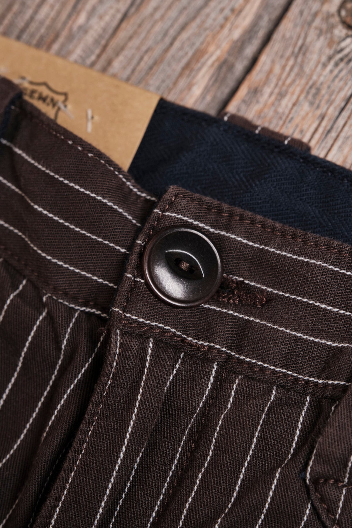 Duster Pant Brown Stripe