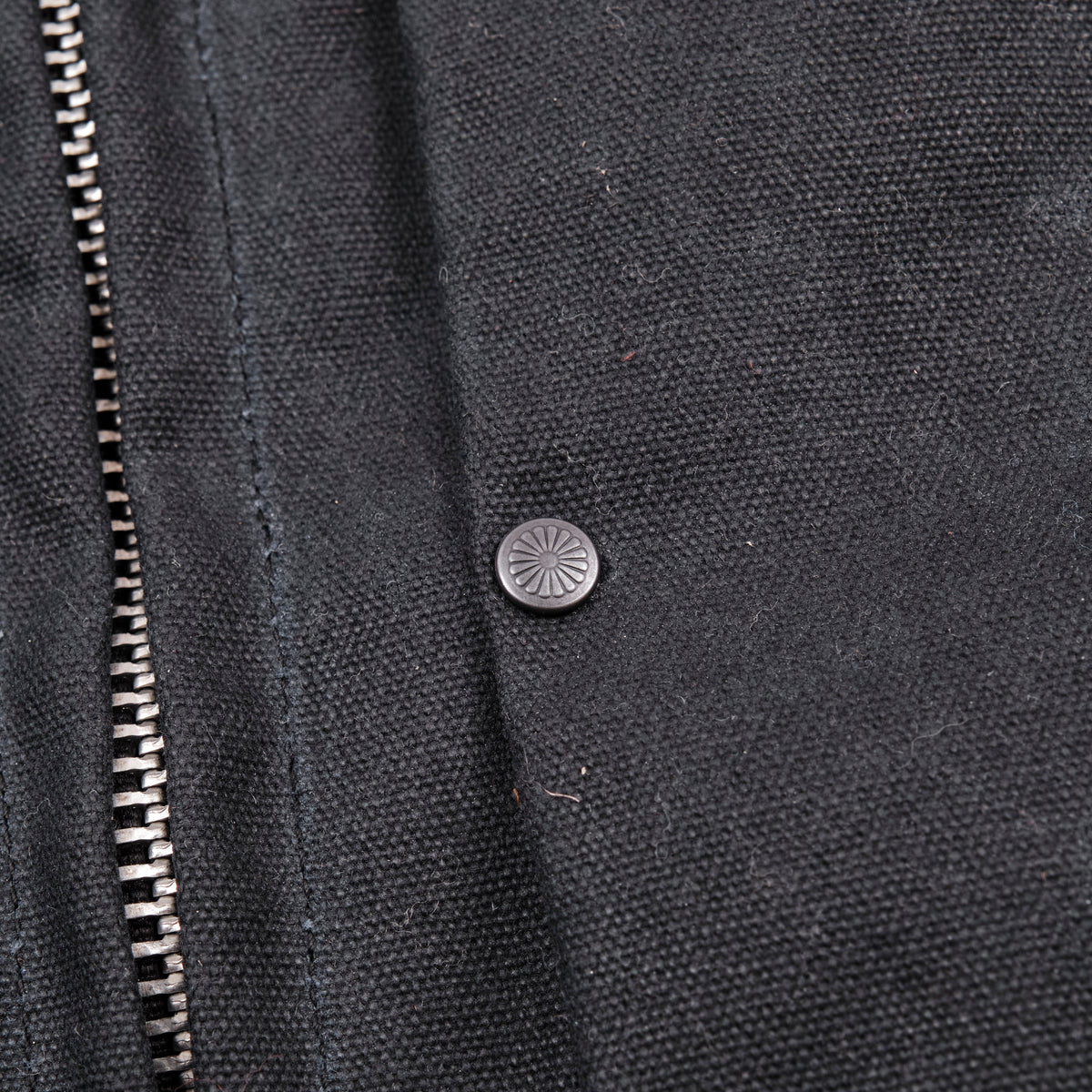 RJ-2 Waxed Canvas 20 Ounce Black Shearling