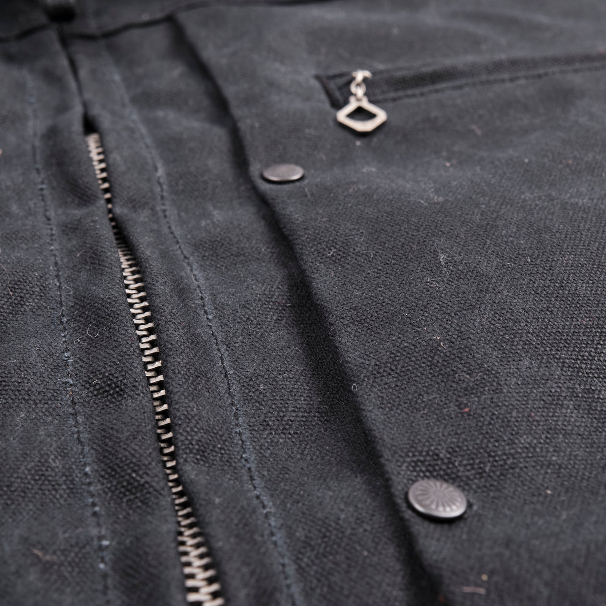RJ-2 Waxed Canvas 20 Ounce Black Shearling