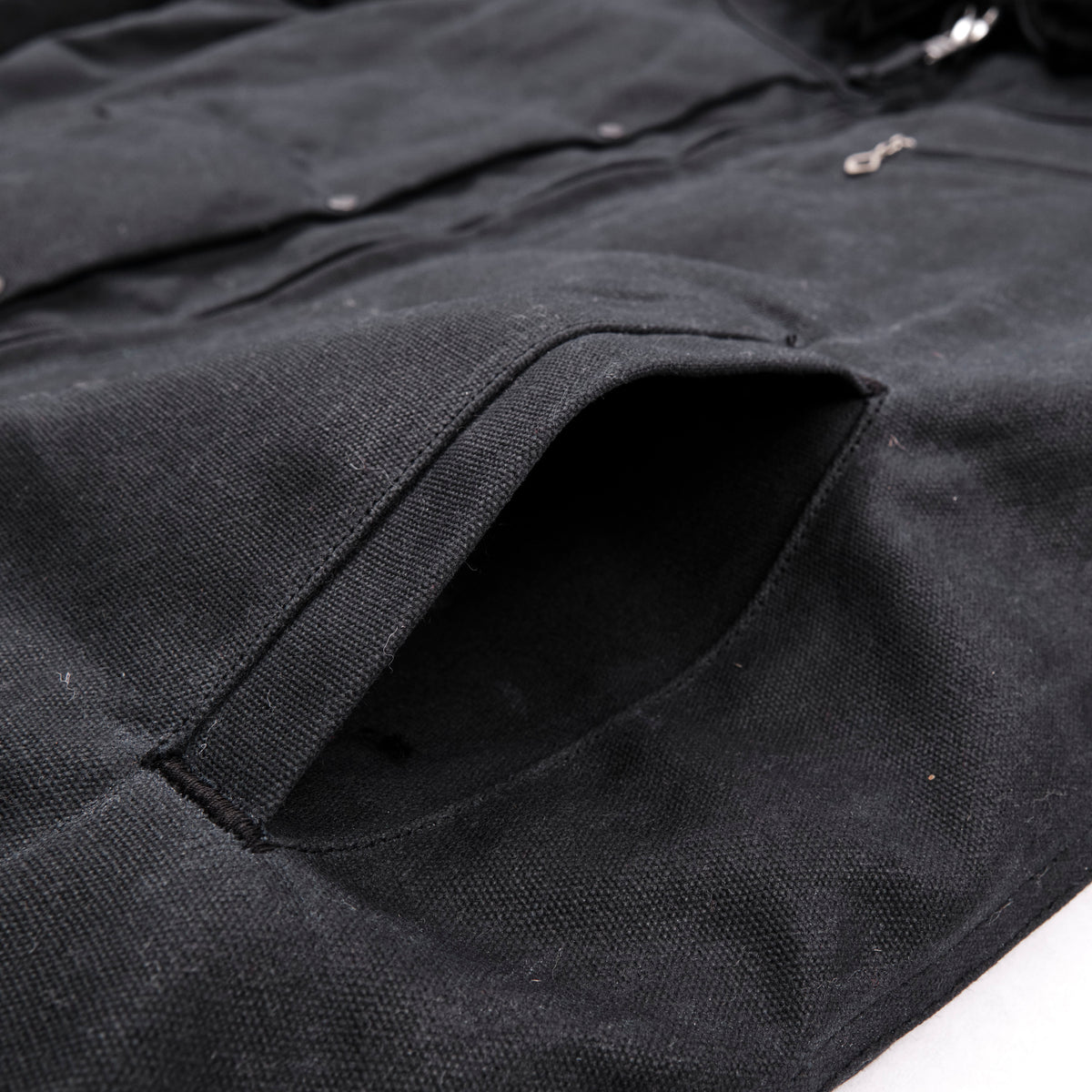 RJ-2 Waxed Canvas 20 Ounce Black Shearling