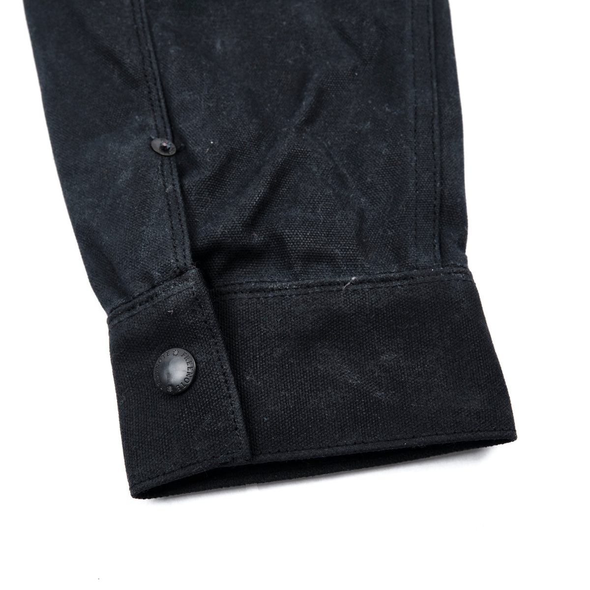 Faro Black Heavy Waxed Canvas Blue Plaid